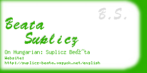 beata suplicz business card